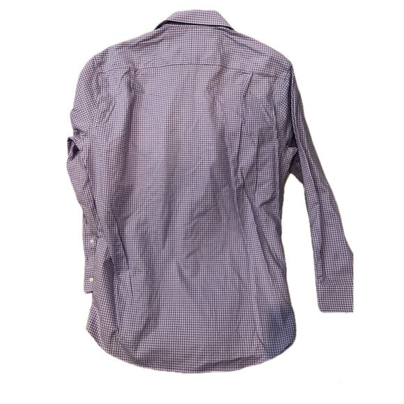 Jos A Bank Purple Checked Long Sleeve Dress Shirt 16.5 34 - Picture 2 of 3